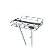 Basil Portland voordrager voor 26/28 inch fietsen, aluminium met opstaande rand, chroom afwerking, stevig en duurzaam ontwerp