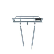 Basil Portland voordrager voor 26/28 inch fietsen, aluminium met opstaande rand, chroomafwerking, stevig en lichtgewicht.
