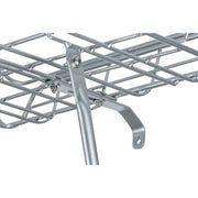 Basil Portland Voordrager 26/28 inch aluminium met opstaande rand, geschikt voor fietsvoordragers, chroom afwerking