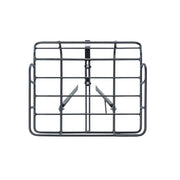 Basil Portland voordrager voor 26/28 inch fietsen, zwart aluminium met opstaande rand voor extra steun en bescherming.