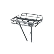 Basil Portland voordrager 26/28 inch van aluminium met opstaande rand voor fiets, zwart, stevig en lichtgewicht.