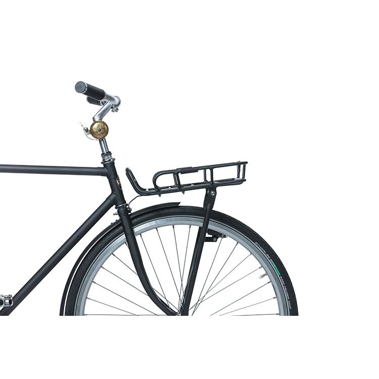 Basil Portland voordrager in zwart, afmetingen 41x33x51 cm, geschikt voor fietsen en accessoires.