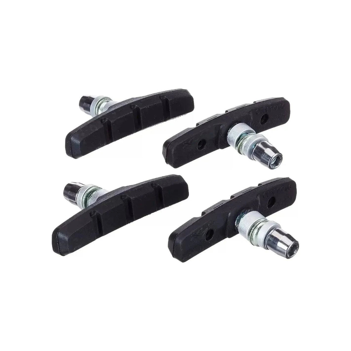 Set van vier XLC V-brake remblokken, 70 mm zwart voor V-remmen op fiets, geschikt voor goede remprestaties.