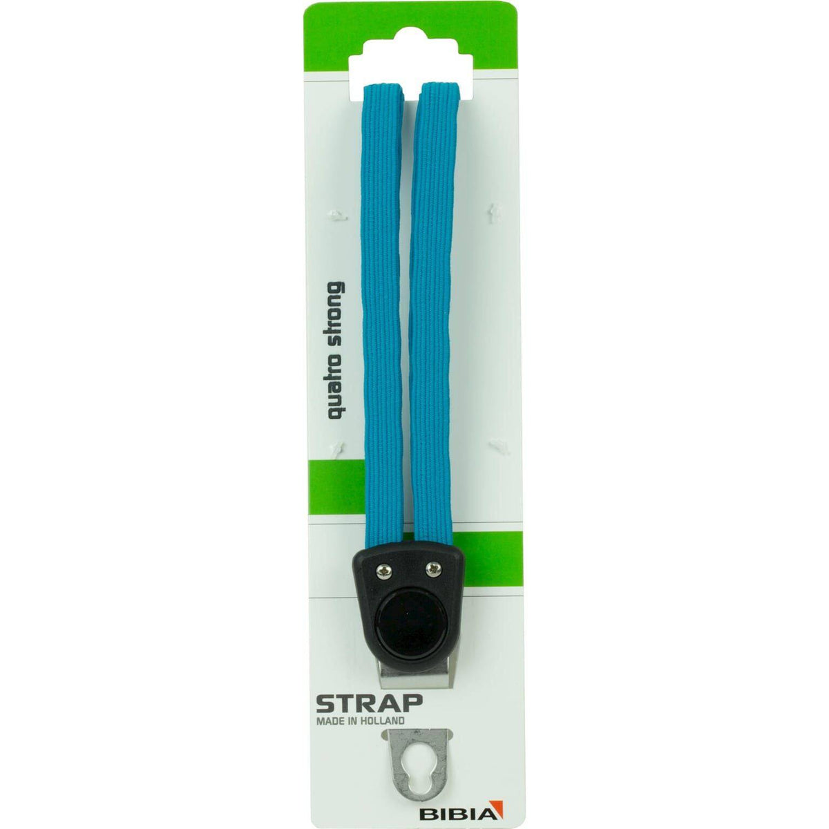 Bibia Quatro Strong snelbinders op kaart in blauw en grijs, stevige elastische binders voor diverse toepassingen.