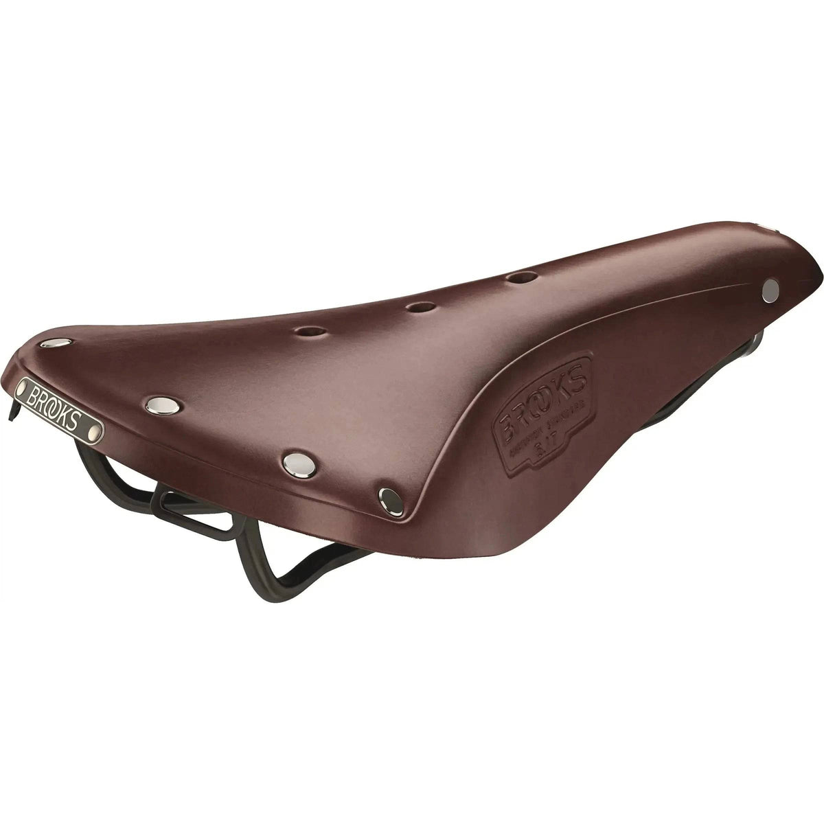 Brooks Fietszadel B17 voor heren, aged bruin, geschikt voor stadsfietsen en e-bikes, comfortabel en duurzaam zadel