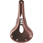 Brooks Zadel B17 Imperial Narrow voor heren op stadsfiets of e-bike, bruin, comfortabel en duurzaam fietszadel.