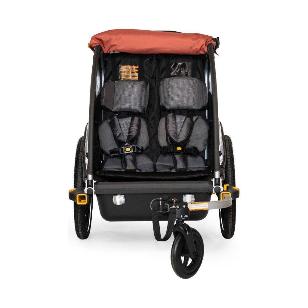 Burley Fietskar Cub X 2 Kind Sandstone Red / Charcoal Grey MY23 - Le Coq Wielerartikelen