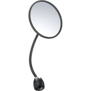 Busch & Müller fietsspiegels 901, zwart, Ø80 mm met 13 cm lange stang, voor veilige fietsrit, zichtbaar in de afbeelding.