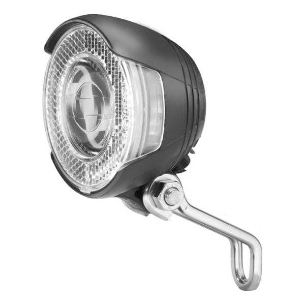 Busch & Müller Lumatec Lyt Bn LED koplamp met on/off schakelaar, zwart, geschikt voor dynamo fietsverlichting