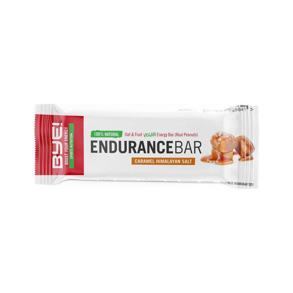 BYE! Endurance Repen Caramel Himalaya Zout, energie repen van 40g in doos met 30 stuks, natuurlijke ingrediënten en energiek smaakprofiel