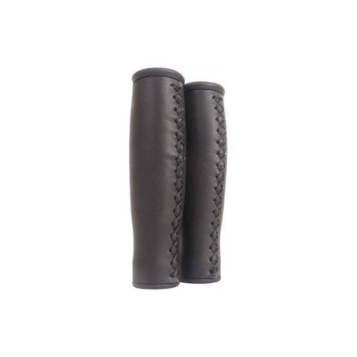 Edge City handvatset van kunstleer, 135/135 mm handvatten voor fietsen of tassen, comfortabele grip en duurzame materialen.