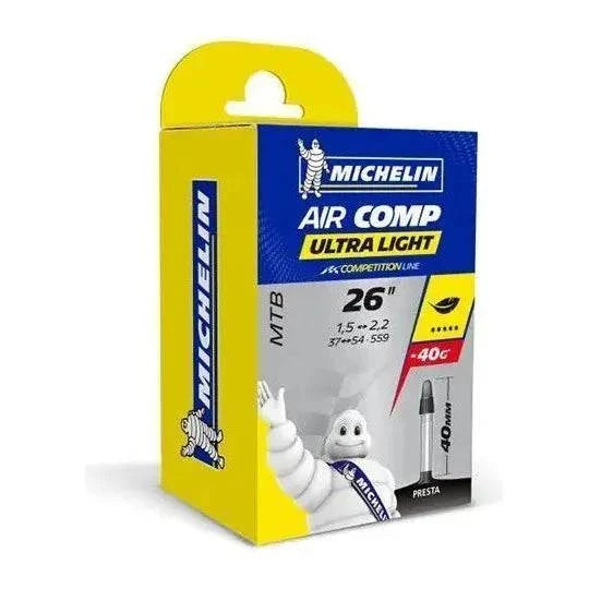 Michelin 26 inch binnenband Aircomp Latex C4, 26x1.75-2.25, Sv 40mm, latex binnenband voor fiets.