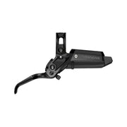 Zwarte Sram Code Silver remschakelset met linkerhendel en remblok, geschikt voor mountainbikes met schijfremmen.
