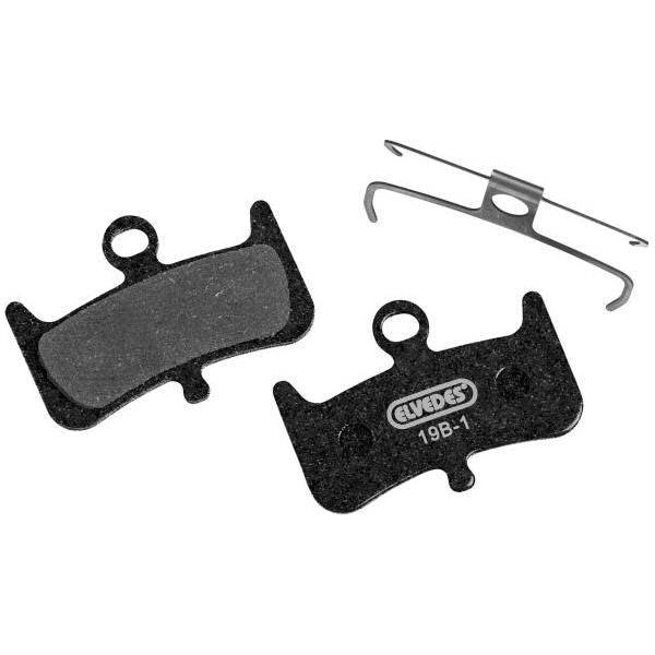 Elvedes schijfremblokjes set metallic carbon voor Hayes Dominion A4, 1 paar, remblokken voor mountainbike of fiets.