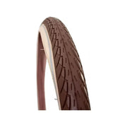 Deli Tire buitenband SA-206 26x1.75 voor stadsfiets, zwart-creme kleur, stevige rubber buitenband voor comfortabel fietsen.