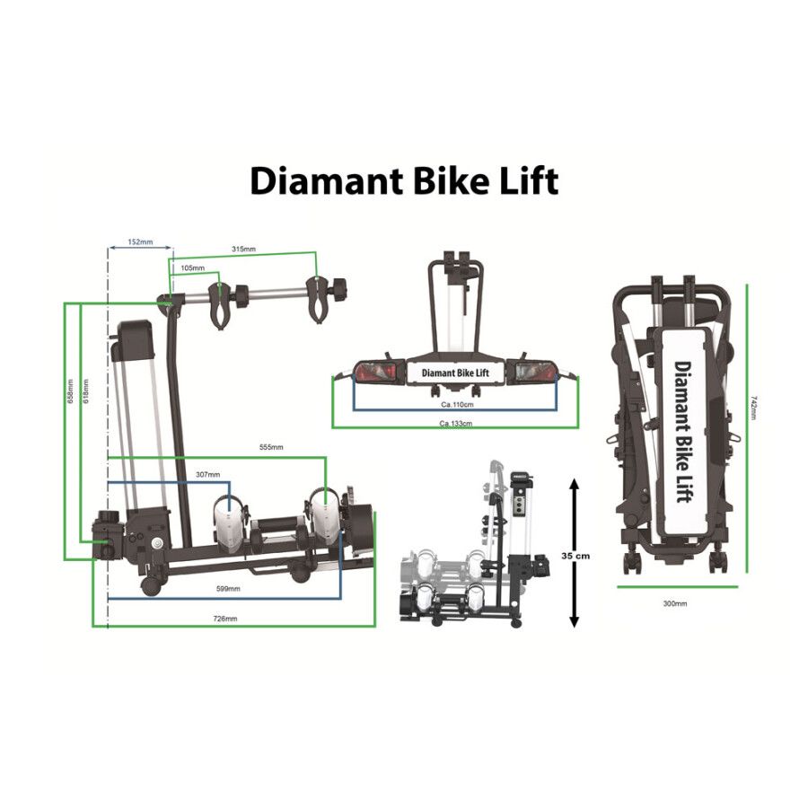 Pro-User Fietsendrager Diamant Bike lift - Le Coq Wielerartikelen