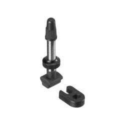 DT Swiss tubeless ventiel voor mountainbikes, stevig en lekvrij, geschikt voor tubeless banden op MTB's.
