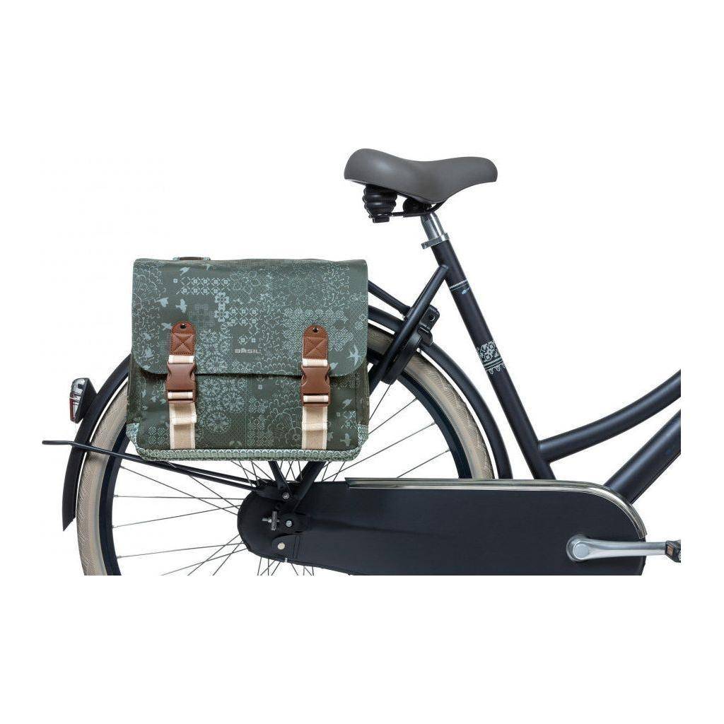 Dubbele Fietstas Basil Bohème Carry All 35 Liter 37 X 15 X 37 Cm - Le Coq Wielerartikelen