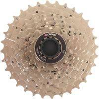 Edge CS-M5008 8-speed cassette met nickel afwerking, zilverkleurig, geschikt voor fietstransmissies en schakelsystemen.