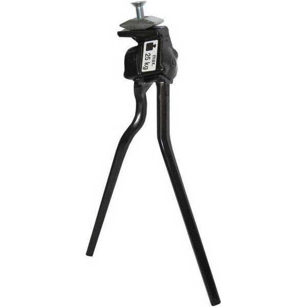 Esge Middenstand 28 Zwart standaard met 2 pooten, zwart metalen frame voor meubels of ondersteuning.
