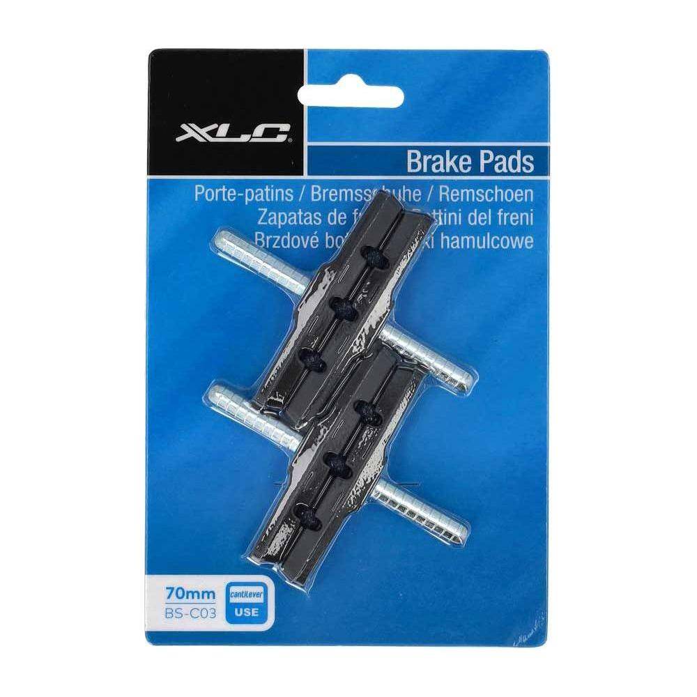 Set van vier zwarte V-brake remblokken XLC Bs-C03 Cantilever, 70 mm remschoenen voor fietsremmen
