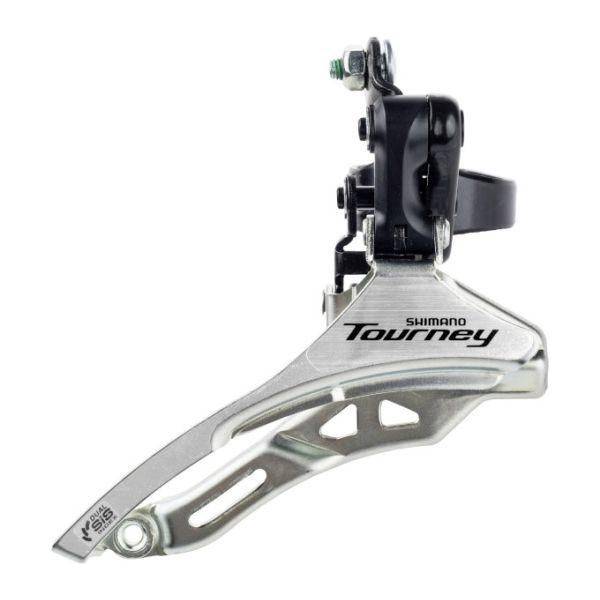 Shimano Tourney Voorderailleur Fd-Ty300 3x6/7 snelheden, top-pull, klem Ø28,6 mm, geschikt voor racefietsen en mountainbikes