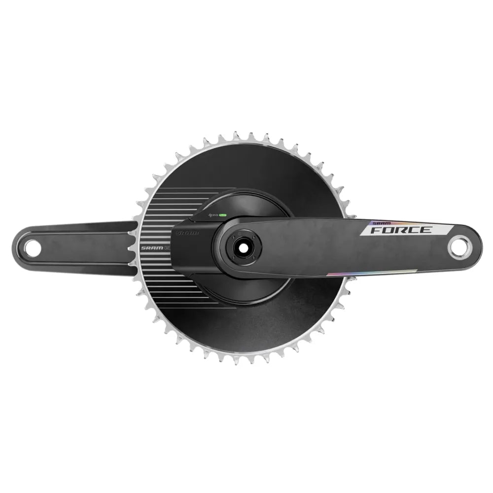 Sram Force Aero PM E1 Dub 12/13V 50T carbon crankstel voor racefietsen, zichtbaar van de rechterkant in de afbeelding