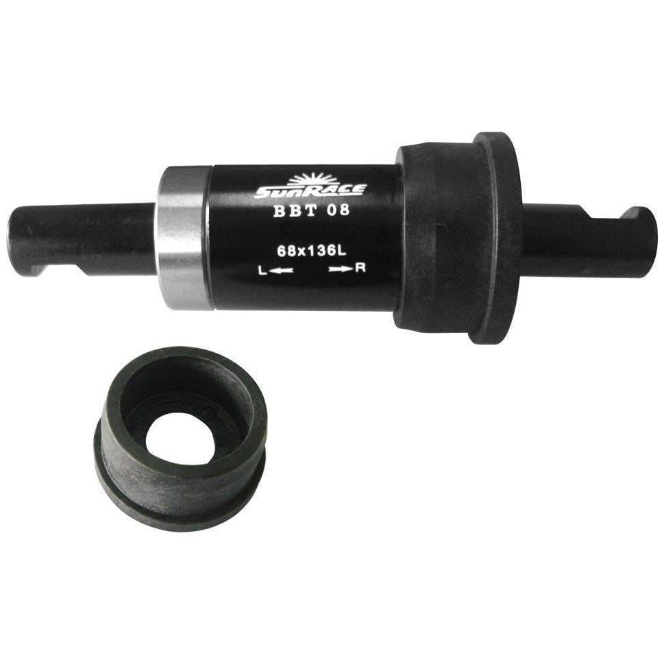 Sunrace trapas Ø38/136mm inslagcups met spie, geschikt voor fiets, zichtbaar in de afbeelding.