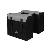 Groenelands dubbele fietstas van 34 liter, waterafstotend met zwart en paars ontwerp, geschikt voor fietsen met 37x33x14 cm.