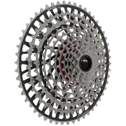 Sram XXSL Eagle T AXS D1 12V groepset met full mount, 175mm crank, 34T voor- en 10-52T achtertandwielen op fiets