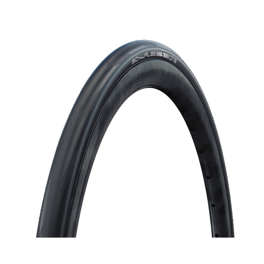 Zwarte Schwalbe One R-Guard racefiets buitenband 20 x 1 1/8 met bescherming, geschikt voor snelle ritten en wielrennen