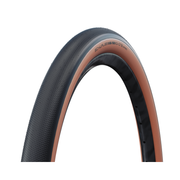 Schwalbe G-One Speed Tle Addix Raceguard 27,5" E-bike buitenband met zwarte en bronzen vouwband, zichtbaar in de afbeelding.