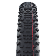 Schwalbe Racing Ralph 27.5" MTB buitenband met zwart vouwprofiel, ADDIX Speed Super Ground, geschikt voor mountainbikes.