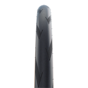 Zwarte en beige Schwalbe Pro One TT vouwband voor 28-inch racefiets, met Addix Race compound en TLE technologie.
