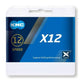 Ketting KMC X12 Waxed 12V 11/128" 126 Schakels - Goud/Zwart - Le Coq Wielerartikelen