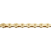 KMC X9 TI-N Gold 9-speed ketting met 114 schakels voor fietsen, duurzaam en lichtgewicht, geschikt voor 11/128 versnellingen