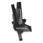 Zwarte SRAM Level T DB MTB schijfremmen vooraan, zichtbaar met remklauw en rotor in compacte montage.
