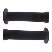 Zwarte M-Wave handvatten voor BMX en Fixie, 130 mm, comfortabele grip en duurzame rubber material.