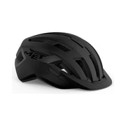 MET Allroad MTB helm in metallic blauw, lichte fietshandschoenen met ventilatie, voor veilig mountainbiken.