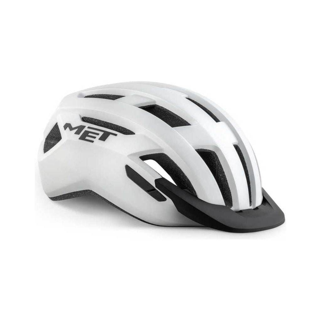 MET Allroad MTB fietshelm in metallic blauw met ventilatiegaten en verstelbare riem, maat S (52-56cm).