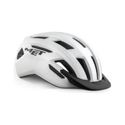 MET Allroad MTB fietshelm in metallic blauw met ventilatiegaten en verstelbare riem, maat S (52-56cm).