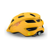 MET Kinderfietshelm Crackerjack met MIPS en LED-verlichting, unisize paars, beschermt jonge fietsers veilig en zichtbaar.
