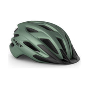 Zwarte MET MTB helm Crossover voor urban en mountainbiken, verstelbaar in maat M-L, met ventilatiegaten en veiligheidsvoorzieningen.