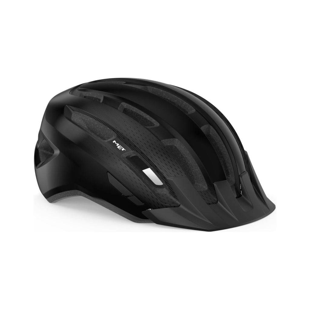Zwarte MET Downtown MTB-helm met Mips, maat S-M (52-58 cm), voor veilig mountainbiken en fietsen.