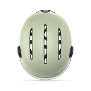 Groene MET Vibe On MIPS Speed Pedelec helm met ventilatie en veiligheidsvoorzieningen voor stads- en e-bike gebruik.