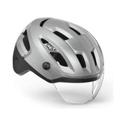 Grijze MET Intercity MIPS Speed Pedelec fietshelm met verstelbare ventilerende ventilatieopeningen, maat S (52-56cm).