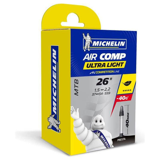 Michelin Binnenband 26" Aircomp Ultralight C4 - 26X140-215 Sv 40Mm - Le Coq Wielerartikelen