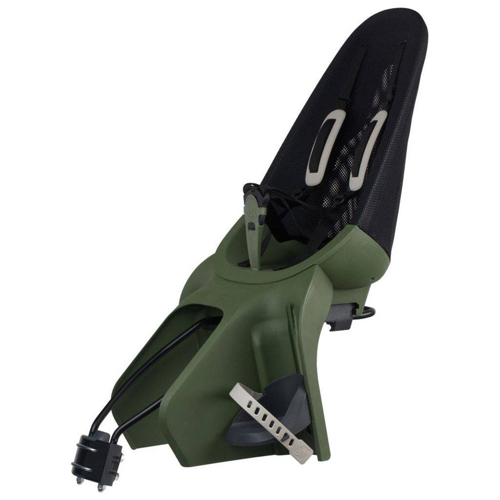 Qibbel Air kinderzitje achter voor framebevestiging, magisch groen, geschikt tot 2,5 kg, fietsstoeltje voor kinderen.