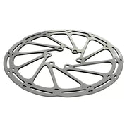 Zilveren Sram Centerline remschijf van 180 mm met afgeronde rand, zichtbaar van voren, ontworpen voor optimale remprestaties.