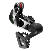 Sram Red Xplr AXS E1 achterderailleur voor 13-speed carbon zwart, geschikt voor maximaal 46T kettingblad.